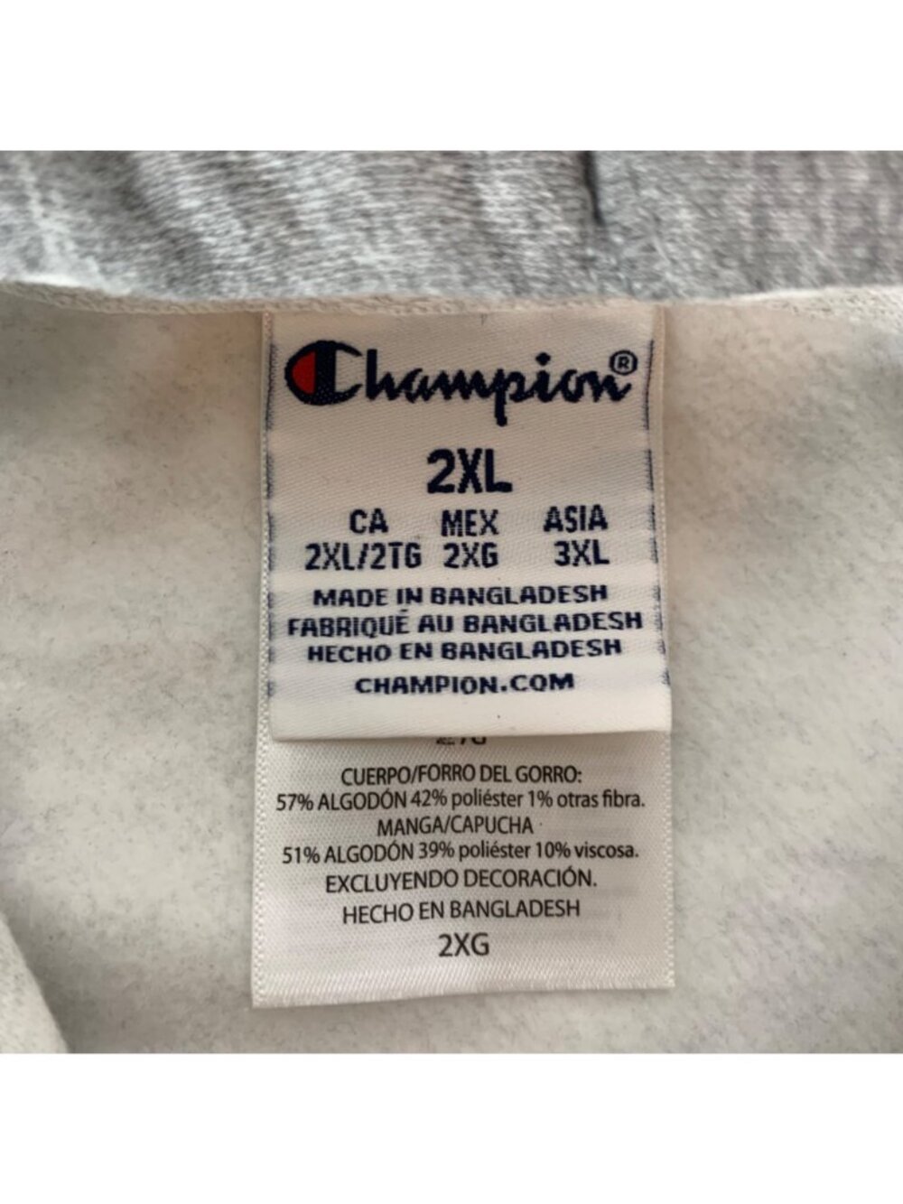 Cal State Fullerton Titans NCAA Heather Gray Champion Pullover Hoodie Mens 2XL - Picture 4 of 5